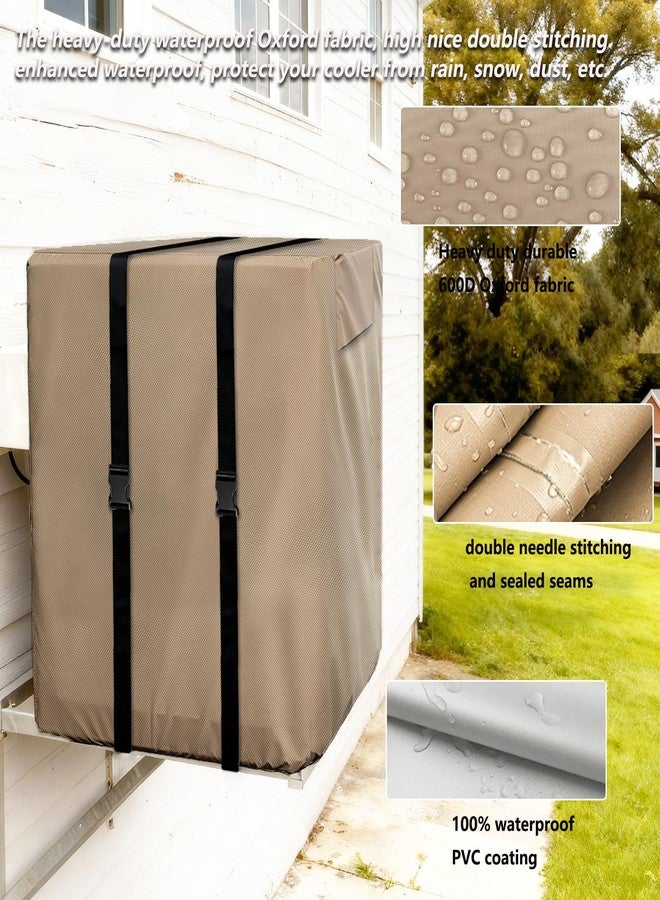 Alickwang Side Draft Evaporative Cooler Cover,Heavy Duty 600D Rain and Snow Protection Swamp Cooler Cover,Equipped with 2 Bayonet Straps, for Side Draft Swamp Cooler Weatherproof Covers,34"W x 34"D x 36"H - Image 3
